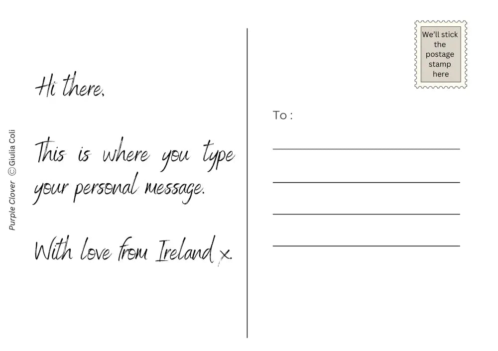 Purple Clover by Giulia Coli Print-on-demand postcard