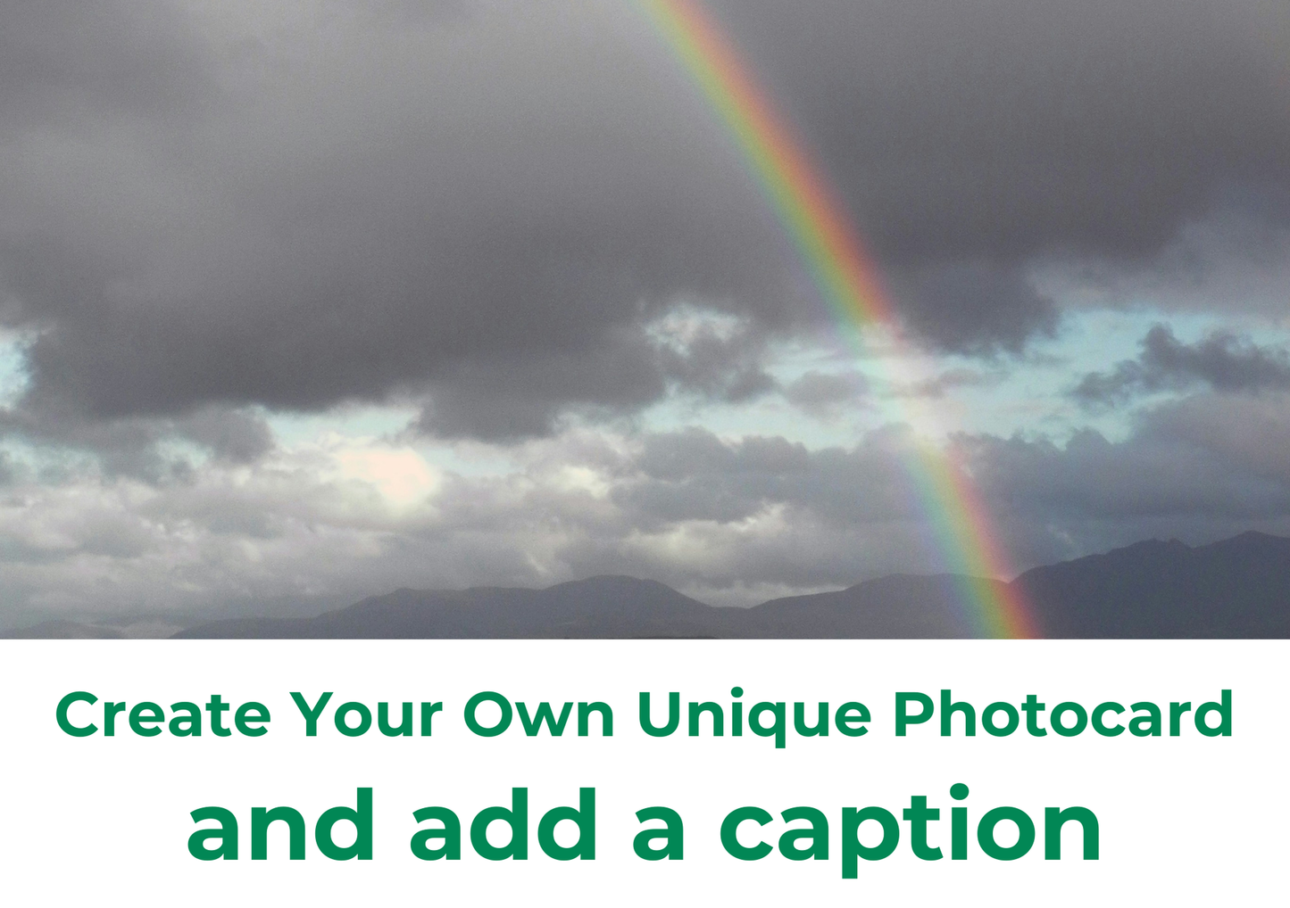 Create a Personalised postcard with caption