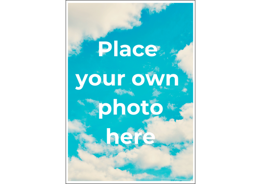 Upload your own photo to create a personalised postcard