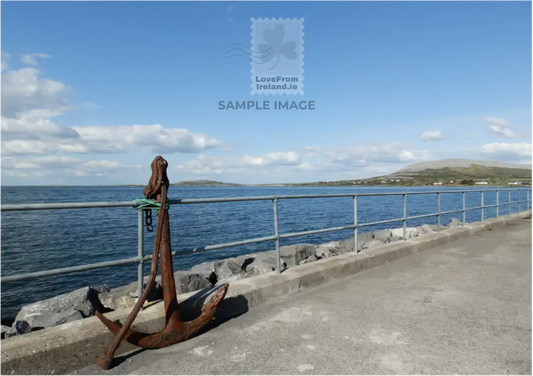 Anchor At Ballyvaughan Pier By Gina Pereira Print-On-Demand Postcard