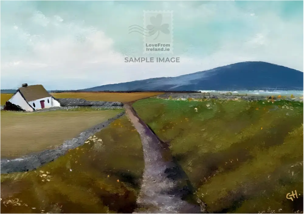 ’Atlantic View’ The Flaggy Shore Finvarra Co Clare By Gillian Hennessy Print-On-Demand Postcard