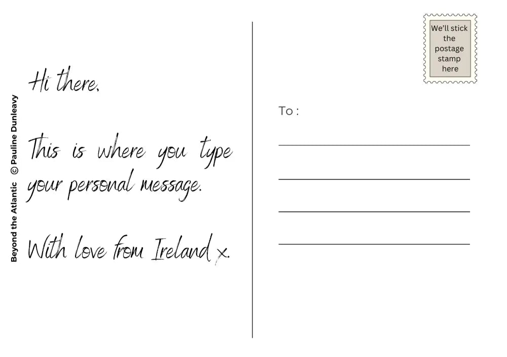 Beyond the Atlantic by Pauline Dunleavy - Print-on-demand postcard