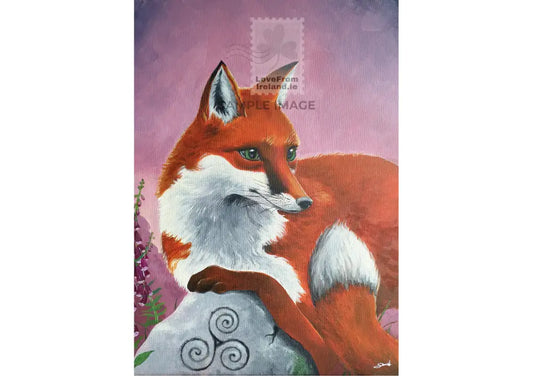 Celtic Fox By Aurélie Sanchis Dinneny Print-On-Demand Postcard