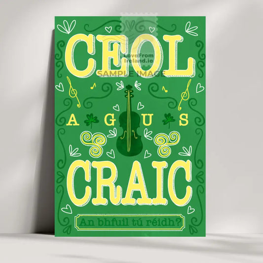 Ceol agus Craic by Rachel Rothwell Print-on-demand postcard