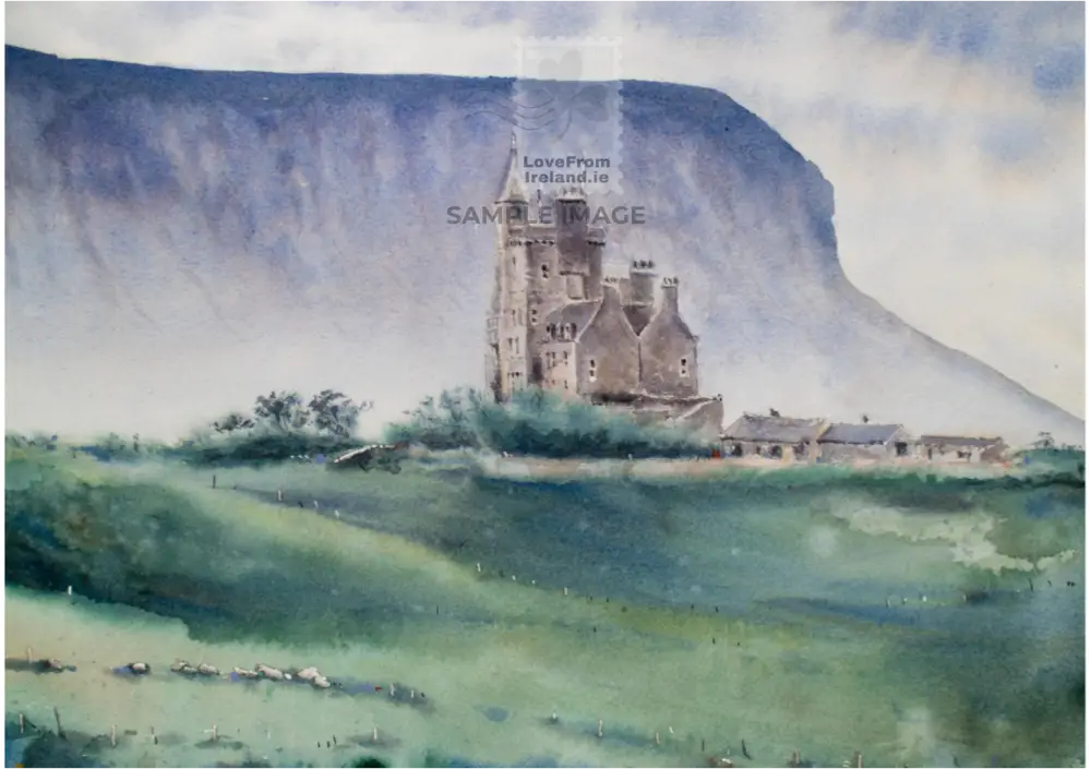 Classiebawn Castle Benbulben Sligo By Karina Guseva Print-On-Demand Postcard