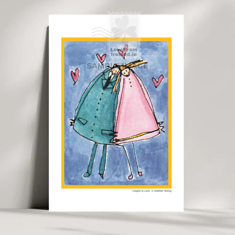 ’Couple In Love’ By Heather Mckay Print-On-Demand Postcard