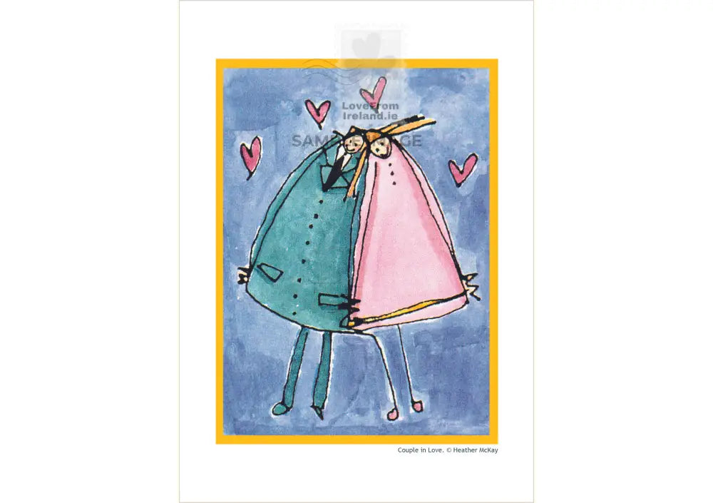 Couple In Love By Heather Mckay Print-On-Demand Postcard