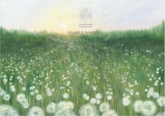 Dandelion Clock Meadow by Linda Proudfoot Print-on-demand postcard