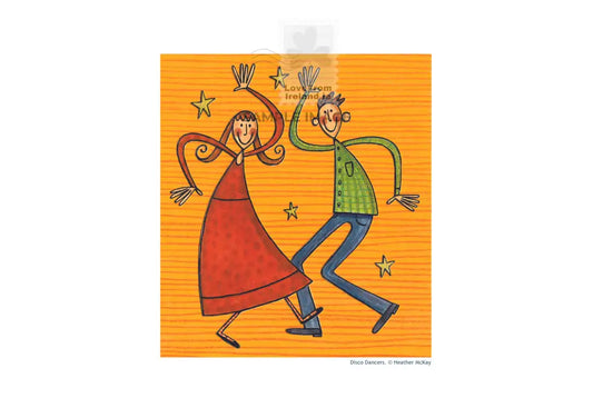 ’Disco Dancers’ By Heather Mckay Print-On-Demand Postcard