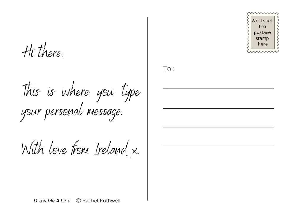 Draw Me A Line By Rachel Rothwell Print-On-Demand Postcard