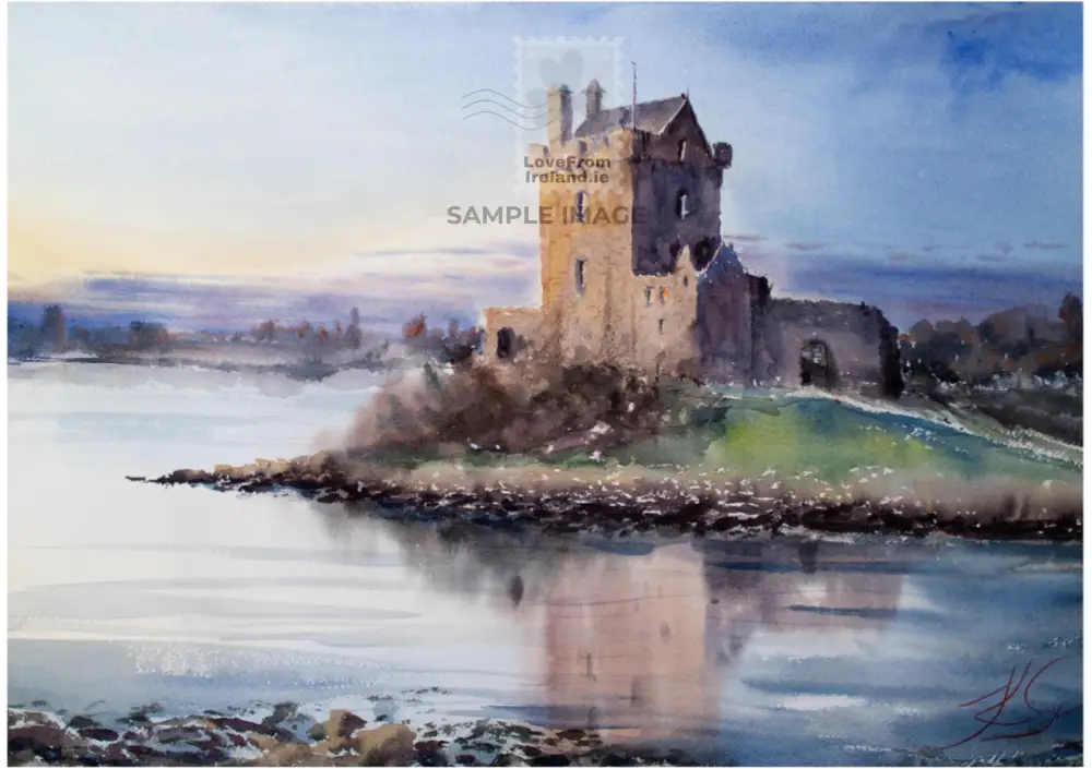 Dunguaire Castle Kinvara By Karina Guseva Print-On-Demand Postcard