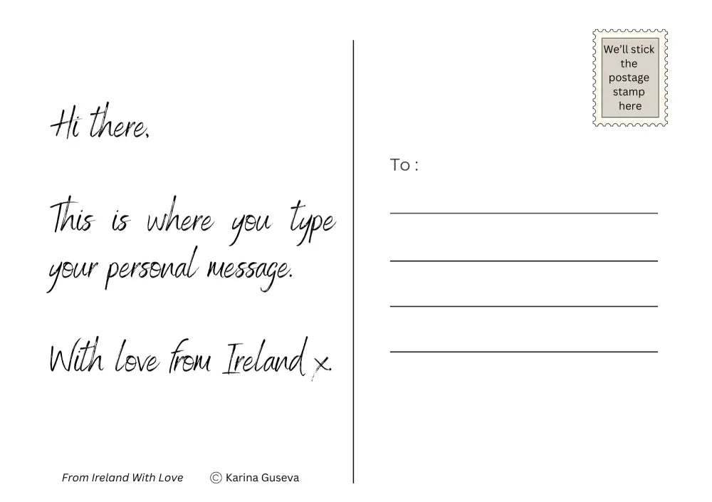 From Ireland With Love By Karina Guseva Print-On-Demand Postcard