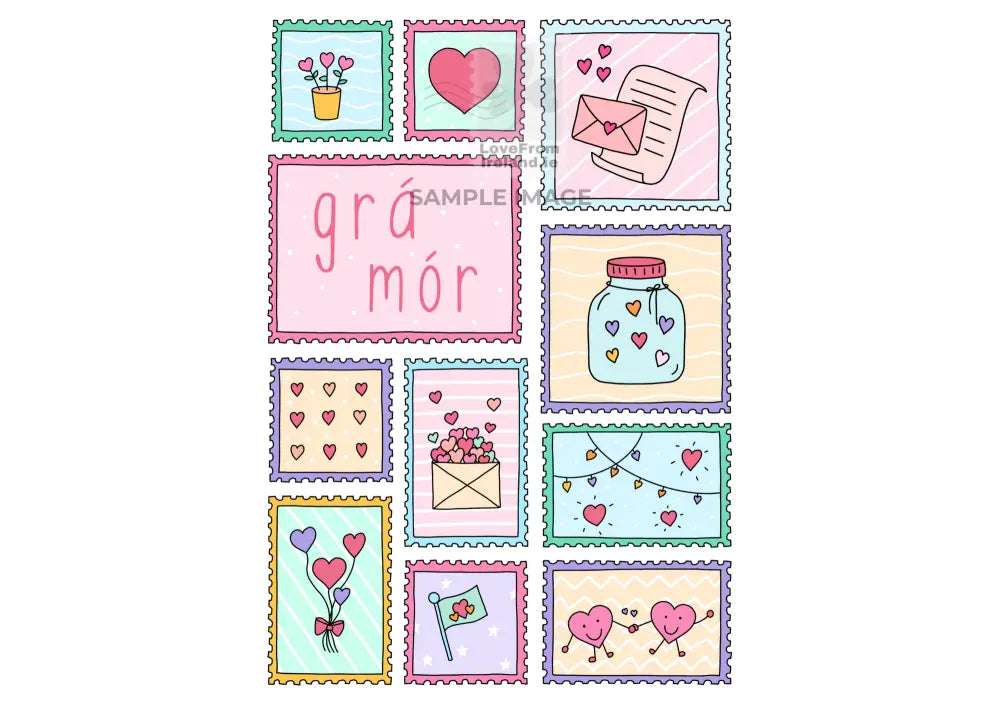 Grá Mór By Connect The Dots Design Print-On-Demand Postcard