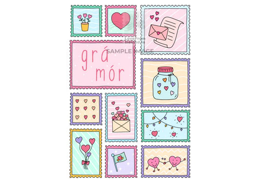 Grá Mór By Connect The Dots Design Print-On-Demand Postcard