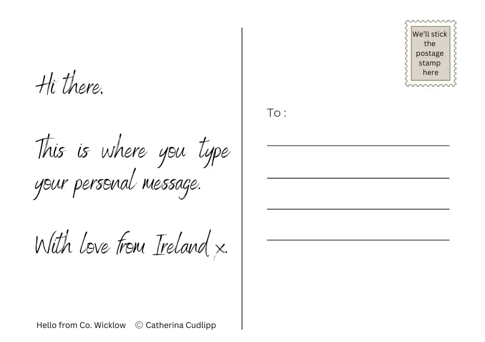 Hello From Wicklow By Catherina Cudlipp Print-On-Demand Postcard