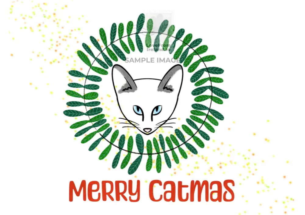 Merry Catmas By Rachel Rothwell Print-On-Demand Postcard