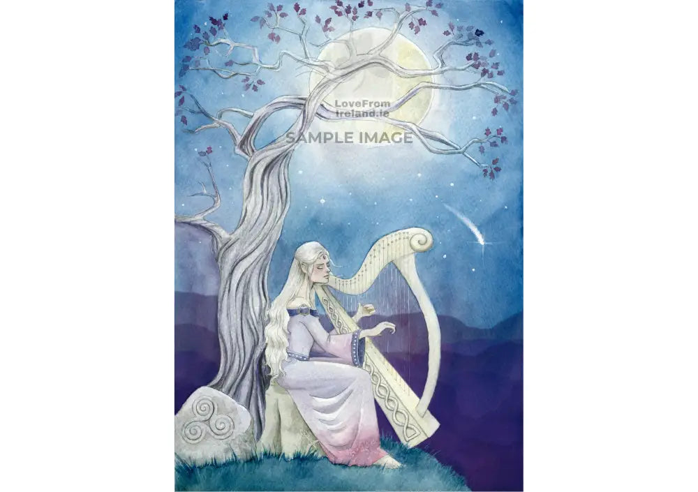 Moonlight Melody By Aurélie Sanchis Dinneny Print-On-Demand Postcard