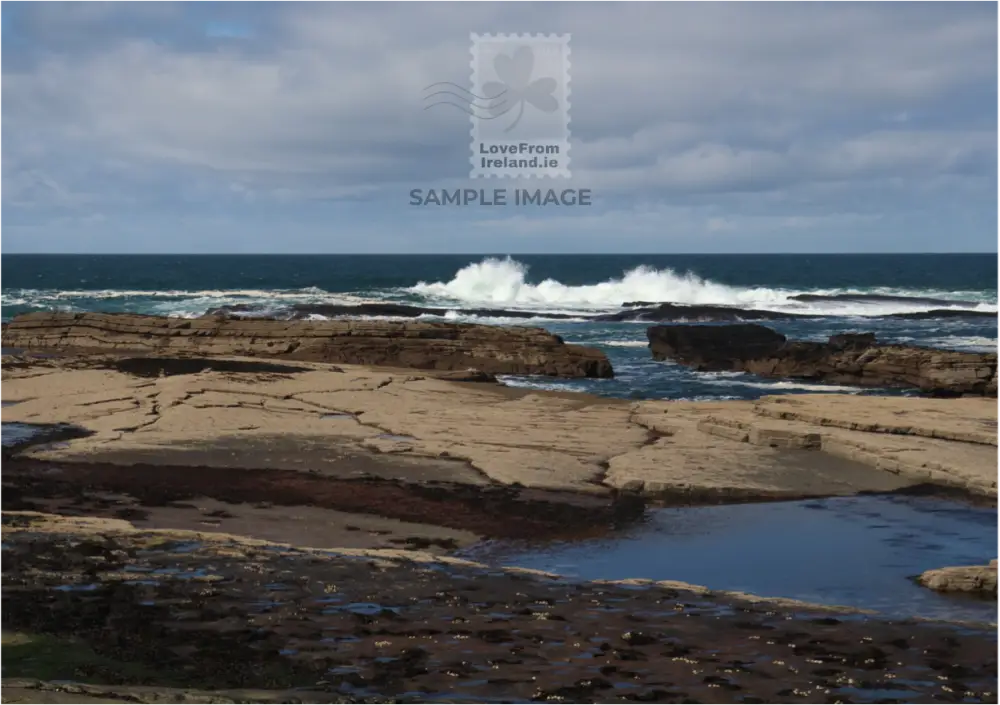 Photo postcard of the pollock holes in Kilkee County Clare taken by Amanda Burke