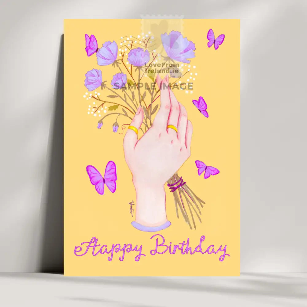 If you can't be there in person, send this beautiful card to celebrate a birthday. We will print and post it for you