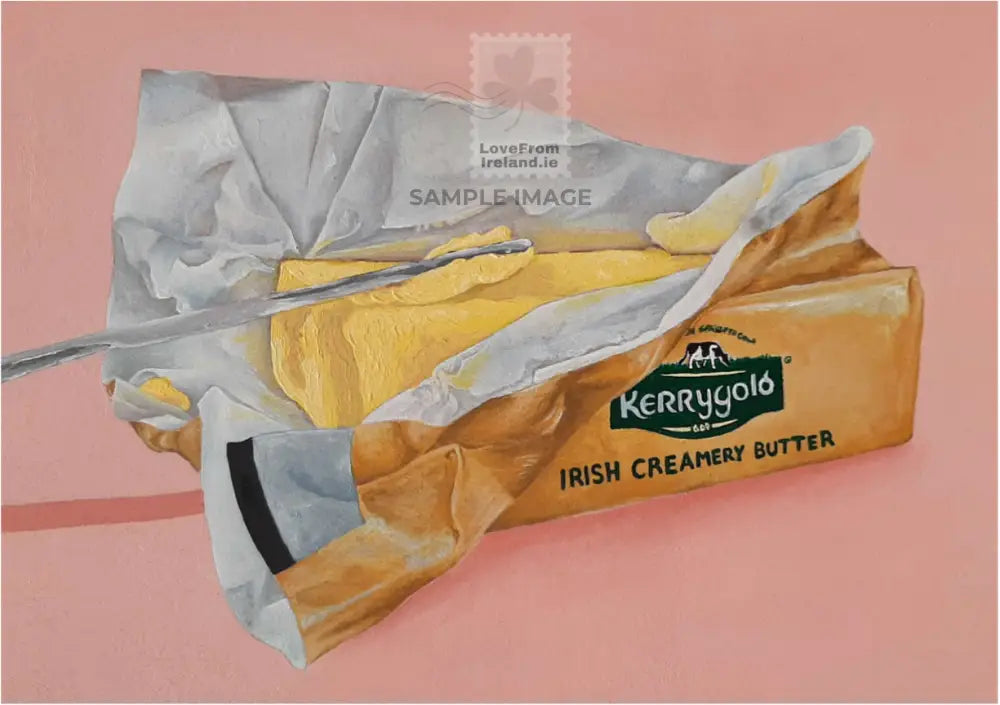 "Real Irish Butter" postcard by Jane Prendergast. We will print and post your greeting card worldwide.
