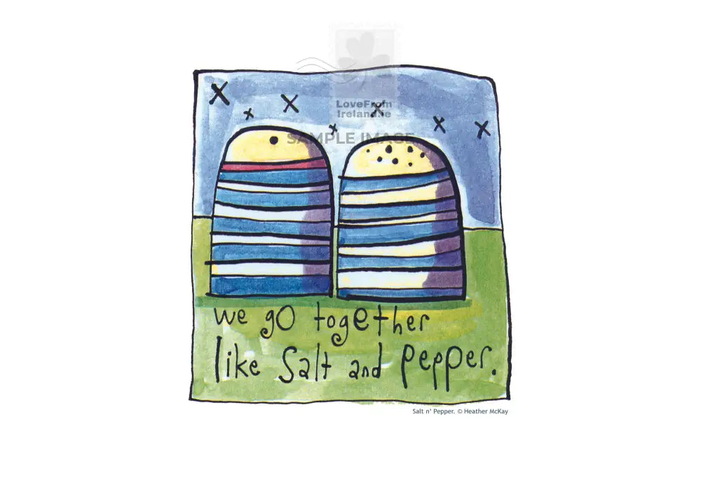 ’Salt And Pepper’ By Heather Mckay Print-On-Demand Postcard