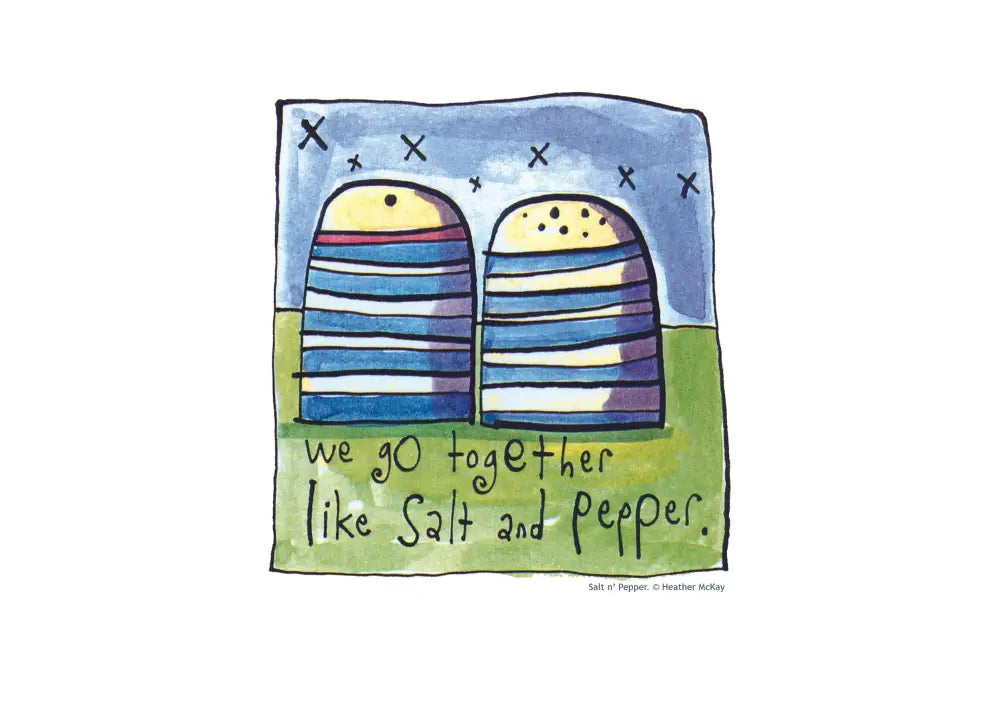 ’Salt And Pepper’ By Heather Mckay Print-On-Demand Postcard