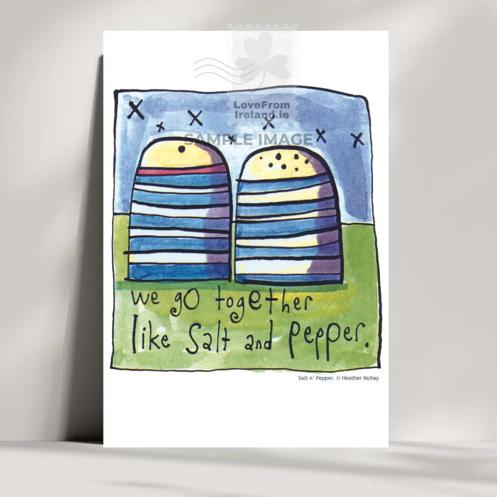 ’Salt And Pepper’ By Heather Mckay Print-On-Demand Postcard