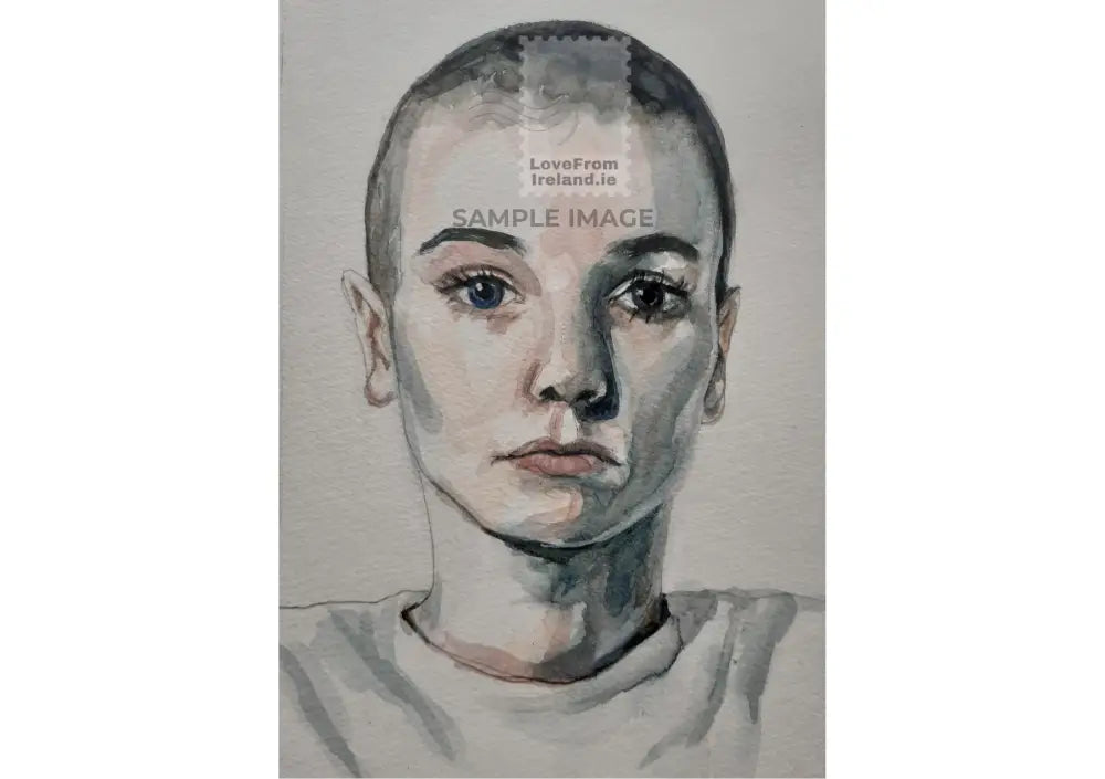 Sinéad O’connor By Claire Murphy Print-On-Demand Postcard