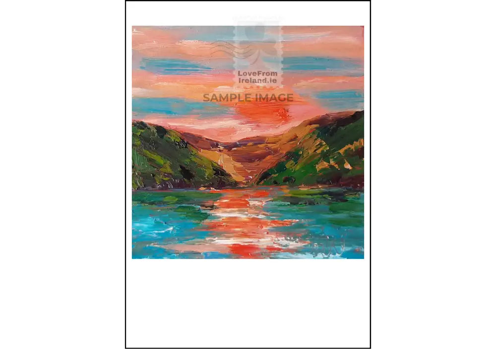 Sunset Glendalough By Niki Purcell Print-On-Demand Postcard