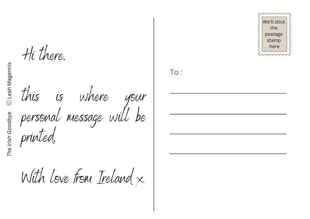 The Irish Goodbye By Leah Magennis Print-On-Demand Postcard