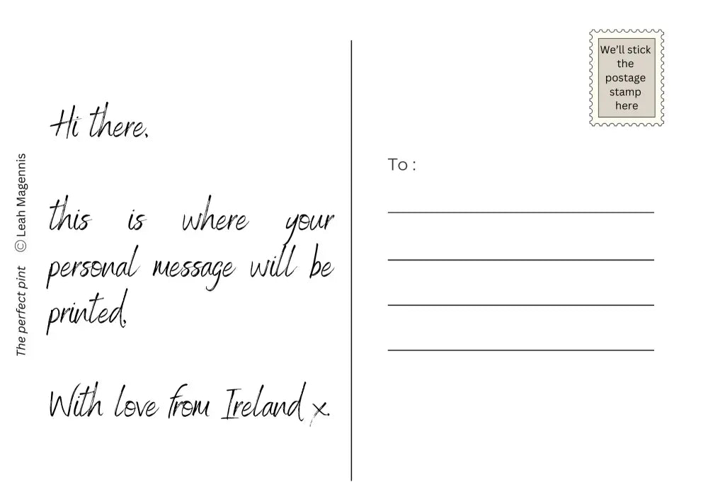 The Perfect Pint By Leah Magennis Print-On-Demand Postcard